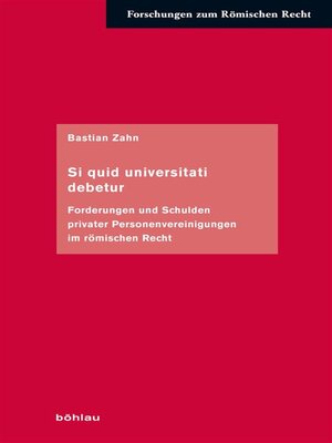 cover image of Si quid universitati debetur